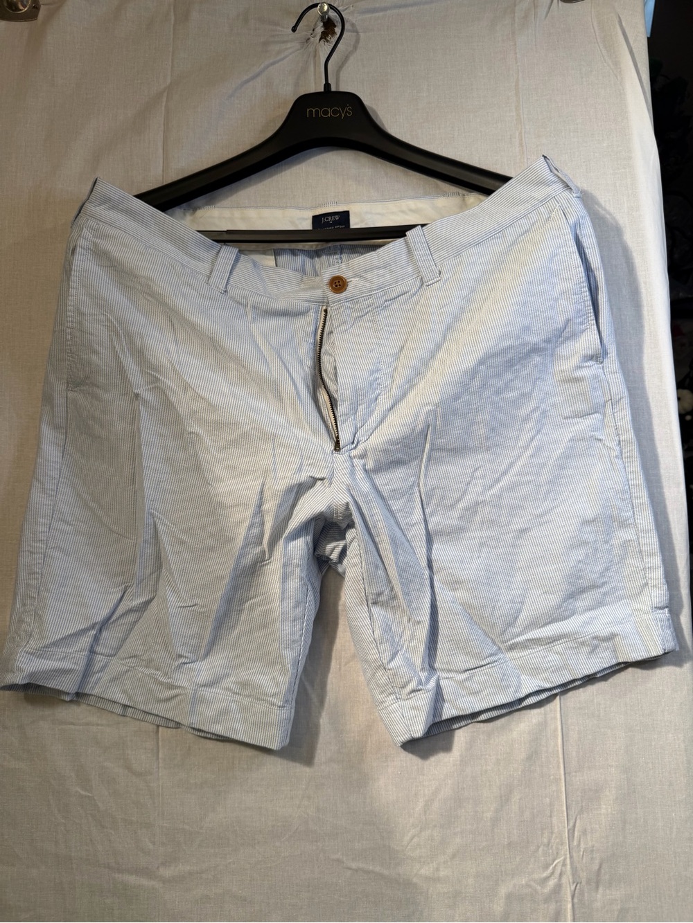 J. Crew Men’s Size 38 Light Blue Seersucker Shorts